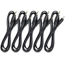 Kit com 5 Cabos de Áudio auxiliar P1 para P2 - Estéreo Kit com 5 Cabos de Áudio auxiliar P1 para P2 - Estéreo