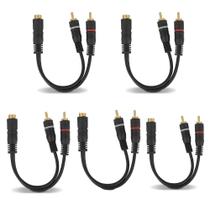 Kit com 5 Cabos Y RCA para Som Automotivo Saída Fêmea ou Macho Alta Qualidade Preço de Atacado Kit com 5 Cabos Y RCA para Som Automotivo Saída Fêmea ou Macho Alta Qualidade Preço de Atacado