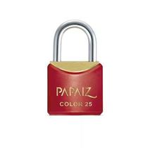 Kit com 5 cadeados Papaiz 25 MM Vermelho KA1