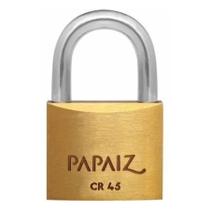 Kit Com 5 Cadeados Papaiz 45mm Mesmo Segredo
