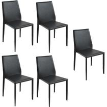 Kit com 5 Cadeiras de Jantar Amanda Pvc