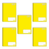 Kit com 5 Cadernos Brochurão 96 Folhas Amarelo 20cmx27cm Jandaia Kit com 5 Cadernos Brochurão 96 Folhas Amarelo 20cmx27cm Jandaia