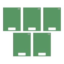 Kit com 5 Cadernos de Brochura Pepper Verde com 80 Folhas Pautadas Pequeno Escolar Aula Linhas Kit com 5 Cadernos de Brochura Pepper Verde com 80 Folhas Pautadas Pequeno Escolar Aula Linhas
