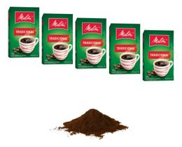 Kit com 5 Café em Pó Tradicional Melitta 500g