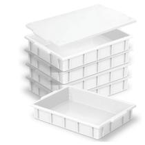 Kit Com 5 Caixa De Fermentação De Pizza Massas Com 1 Tampa