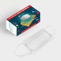 Kit Com 5 Caixas de Máscaras Cirúrgicas Triplas Descartável C/ Anvisa Branca (Caixa c/ 50 unidades) - Life Protect
