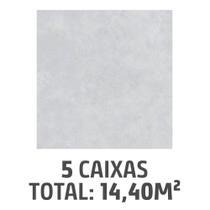 Kit com 5 Caixas de Porcelanato Esm Conection Silver 120x120cm 2,88m² Retificado Cinza Biancogres