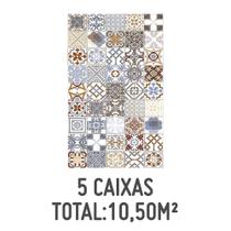 Kit com 5 Caixas de Revestimento Hidra Colorido 34x60