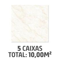 Kit com 5 Caixas Pisos Lago Caixa 2,00m² 45x45cm Bege - Formigres