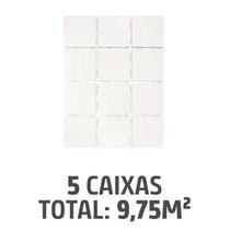 Kit com 5 Caixas Revestimentos 1095 Ibérica White Caixa com 1,95m² 10x10cm Branco Strufaldi