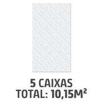 Kit com 5 Caixas Revestimentos Fioranno Atract HD 32x57cm Caixa 2,03m² Branco Carmelo Fior