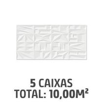 Kit com 5 Caixas Revestimentos Menfi Bianco Plus 38x75cm Caixa com 2,00m² Branco