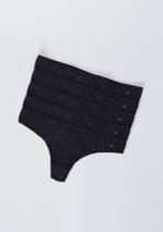 Kit Com 5 Calcinhas Básicas Fio Dental Em Algodão Com Elastano