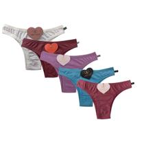 Kit com 5 calcinhas cores diversas 100% algodão modelo tanga confort