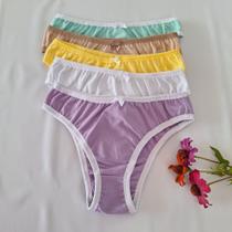 Kit com 5 calcinhas de algodão adulto Kit com 5 calcinhas de algodão adulto