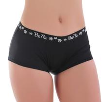 Kit com 5 Calcinhas Short Cueca Boxer Feminina Lia