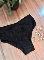 Kit com 5 Calçola Calcinha Tangão Cintura Alta Lycra Rosset Rossete Duloren Dulore Cós Alto