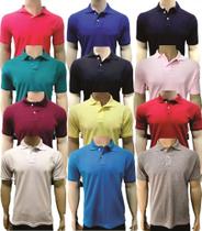 Kit com 5 Camisas Blusas Gola Polo Masculina Adulta Cores