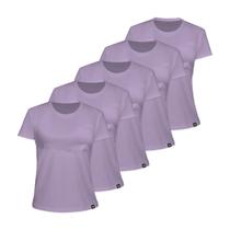 Kit com 5 Camiseta Algodão Sportswear Muvin - Feminina - Mais Conforto para seu Treino e Caminhada