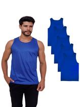 Kit Com 5 Camiseta Regata Masculina 100% Poliéster- Cores Kit Com 5 Camiseta Regata Masculina 100% Poliéster- Cores