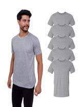 Kit Com 5 Camisetas Básica 100% Poliéster - Cinza Kit Com 5 Camisetas Básica 100% Poliéster - Cinza