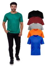 Kit Com 5 Camisetas Básica 100% Poliéster - Sortidas