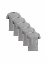 Kit Com 5 Camisetas Básica Manga Curta Poliéster Masculina Kit Com 5 Camisetas Básica Manga Curta Poliéster Masculina