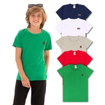 Kit com 5 Camisetas Básicas Infantil menino Versátil Confortável e Coloridas menino Kit com 5 Camisetas Básicas Infantil menino Versátil Confortável e Coloridas menino