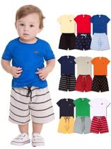 Kit com 5 Camisetas Básicas Infantil para bebê Versátil Confortável e Coloridas Criança bebê camisetas básicas