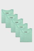 Kit Com 5 Camisetas Femininas Básicas - Verde