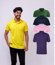 Kit Com 5 Camisetas Gola Polo 100% Algodão