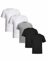 Kit Com 5 Camisetas Manga Curta Lisa Poliéster - Colors
