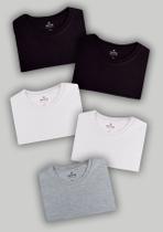 Kit Com 5 Camisetas Masculinas Básicas - Hering