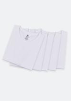 Kit Com 5 Camisetas Masculinas Básicas Slim