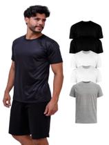 Kit Com 5 Camisetas Masculinas Lisa Colors 100% Poliéster
