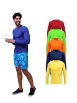 Kit Com 5 Camisetas UV Térmica Manga Longa