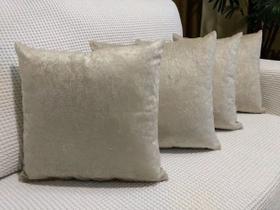 Kit Com 5 Capas De Almofadas Suede 60x60 Extra Grande Com Zíper