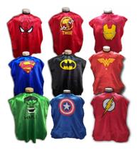 Kit Com 5 Capas De Corte Barbearia Infantil Super Herois Kit Com 5 Capas De Corte Barbearia Infantil Super Herois