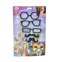 Kit Com 5 Cartela Palito Óculos E Bigode