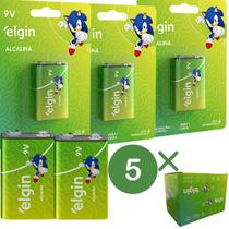 Kit com 5 cartelas de baterias 9v alcalina c/1 ht01 82158 Kit com 5 cartelas de baterias 9v alcalina c/1 ht01 82158