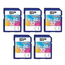 Kit com 5 Cartões de Memória SDHC 32GB Classe 10 UHS-I Silicon Power
