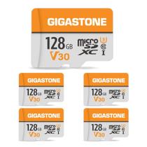 Kit com 5 Cartões Micro SD Gigastone 128GB - 4K Video Pro - 95 MB/s Kit com 5 Cartões Micro SD Gigastone 128GB - 4K Video Pro - 95 MB/s