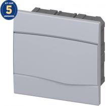 Kit Com 5 Centro Distribuição Pvc Embutir Opaco 9 Din Brum