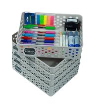 Kit Com 5 Cestas Organizadoras Verde Tamanho M Usual Utilidades