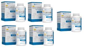 Kit com 5 Cloreto De Magnésio 60 Cáps Biocêutica