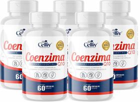 Kit Com 5 - Coenzima Q10 100mg Por Porção 60 Cápsulas Celliv