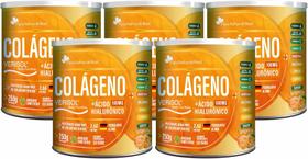 Kit Com 5 Colágeno Verisol + Ácido Hialurônico 250g Sabor Tangerina - Flora Nativa do Brasil Kit Com 5 Colágeno Verisol + Ácido Hialurônico 250g Sabor Tangerina - Flora Nativa do Brasil