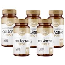 Kit com 5 Colagenos Tipo 2 com Vitamina D 60 Capsulas Unilife-sem Gluten Unilife