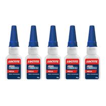 Kit com 5 Colas instantânea Loctite Super Bonder Mega 20g