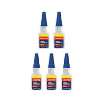 Kit com 5 Colas instantânea Loctite Super Bonder Mega 22g Kit com 5 Colas instantânea Loctite Super Bonder Mega 22g